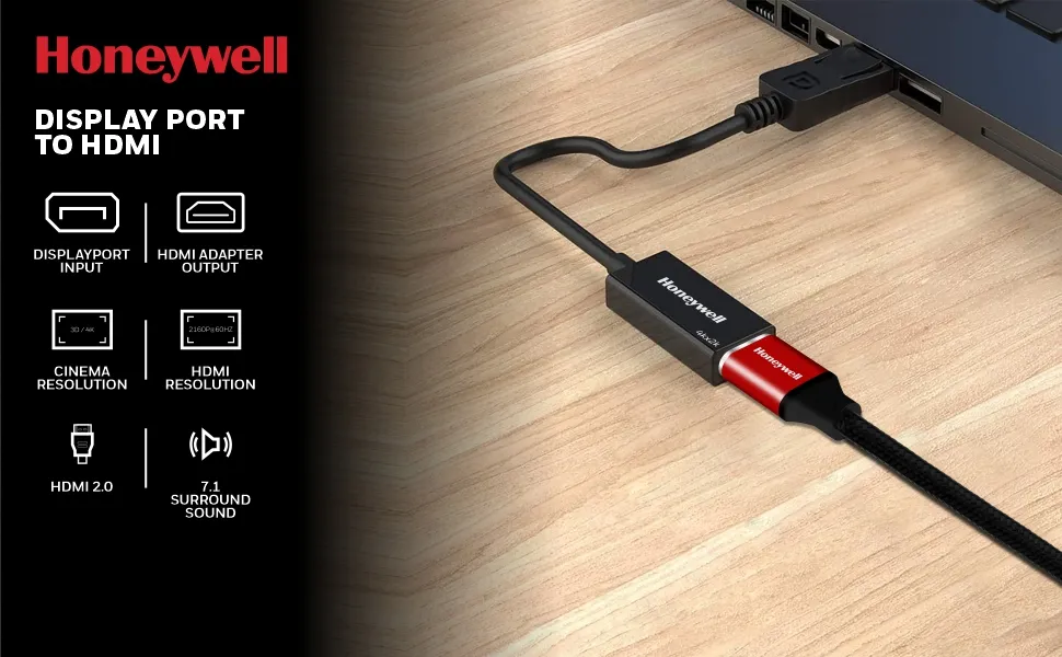 Honeywell Display Port to HDMI Adapter overview 1