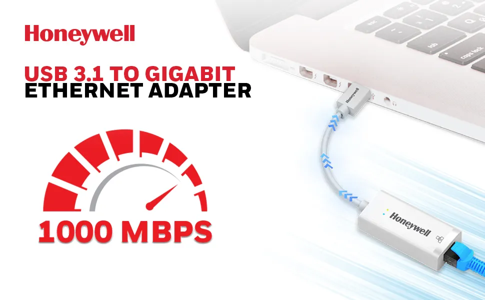 Honeywell High-Speed USB 3.1 to RJ45 Gigabit Ethernet Adapter overview 1