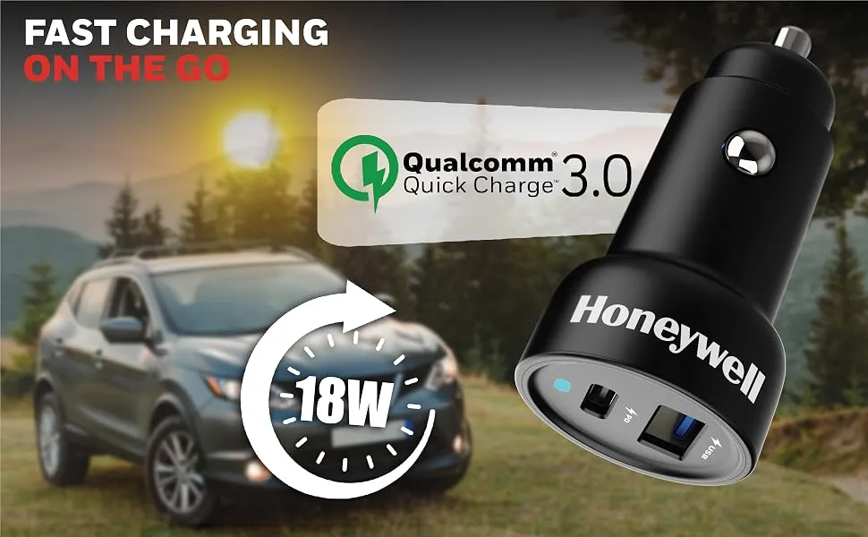 Honeywell Micro CLA 18W PD Smart Car Charger overview 1
