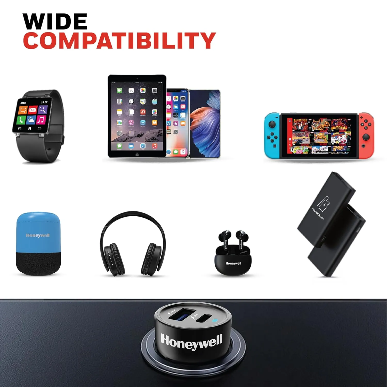 Honeywell Micro CLA 38W PD Smart Car Charger overview 11