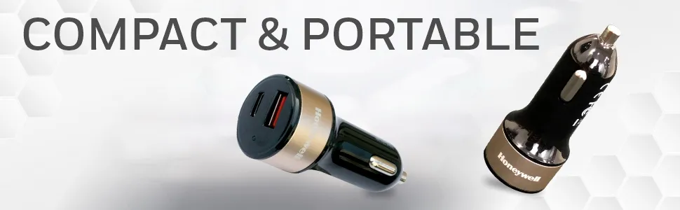 Honeywell Micro CLA PD Smart Car Charger (Gold) overview 1