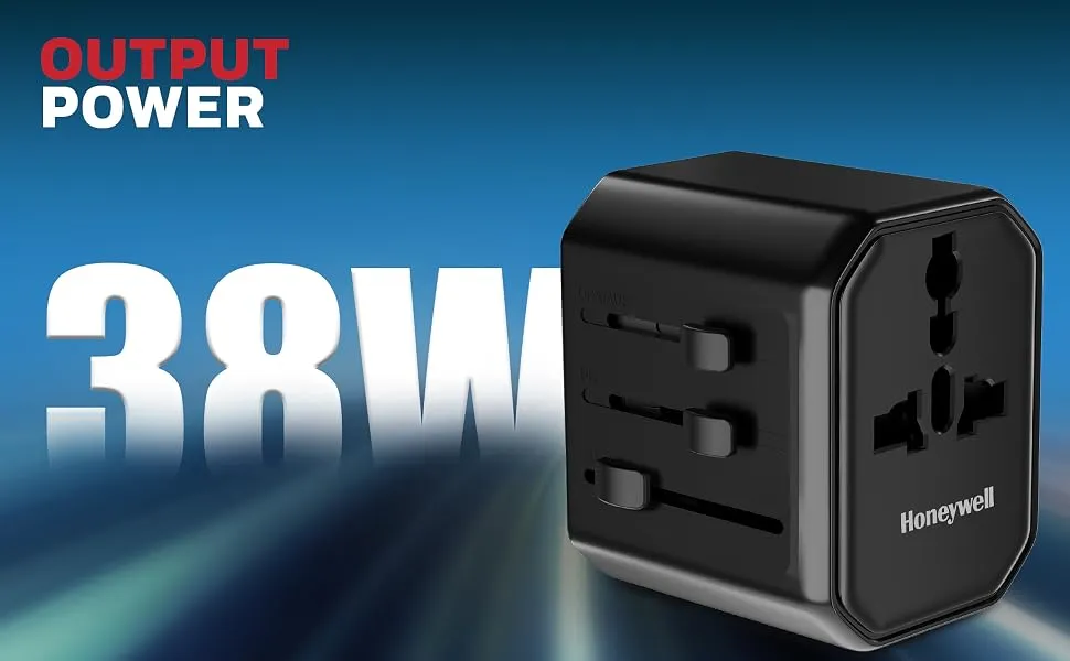 Honeywell Universal 38W Travel Adapter (Black) overview 3