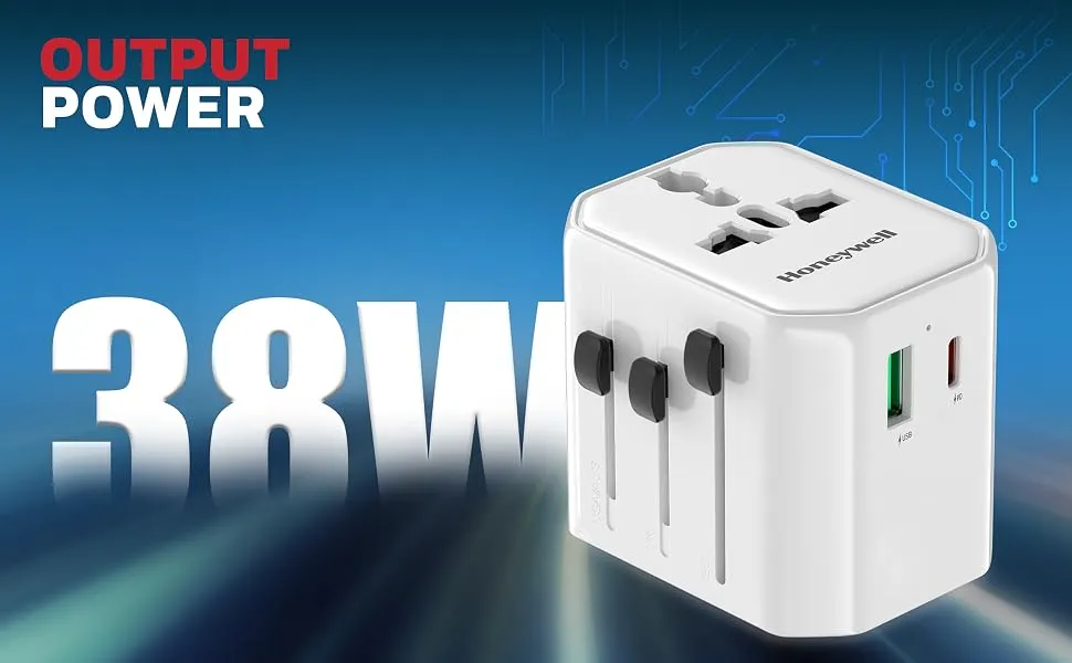 Honeywell Universal 38W Travel Adapter (White) overview 3