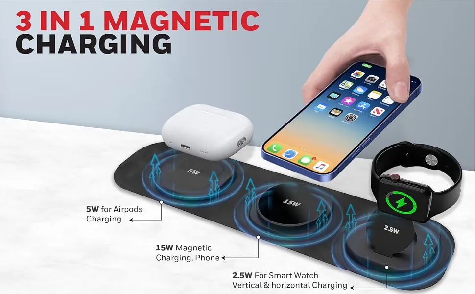 Honeywell Zest Wireless 3-in-1 Foldable 23W Wireless Charger overview 3
