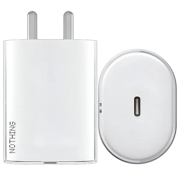 Nothing 45W USB C Fast Charger Adapter for CMF by Nothing CMF Phone 1/Nothing Phone 3a Pro/3a/2A/2a Plus/2/Buds, CMF 33w Power Charger for Mobile, 45 W Type C Charging Adaptor, Upto 50w Charge Support, White