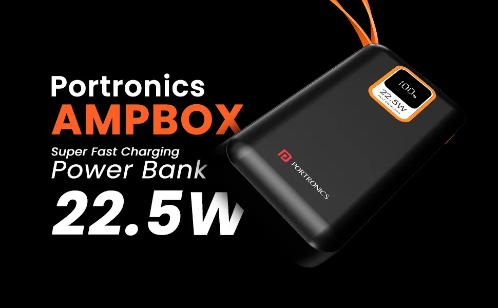 Portronics Ampbox 10K 10000 mAh Nano Power Bank (Black) overview 1