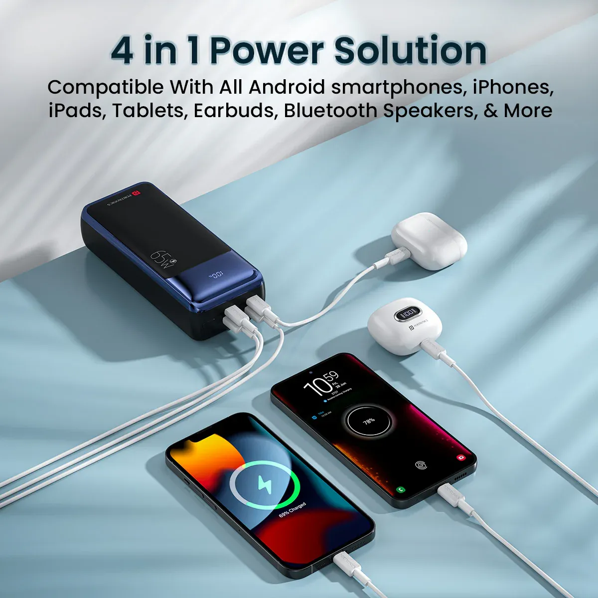 Portronics Ampbox 27K 27000 mAh 65W Power Bank (Black) overview 1