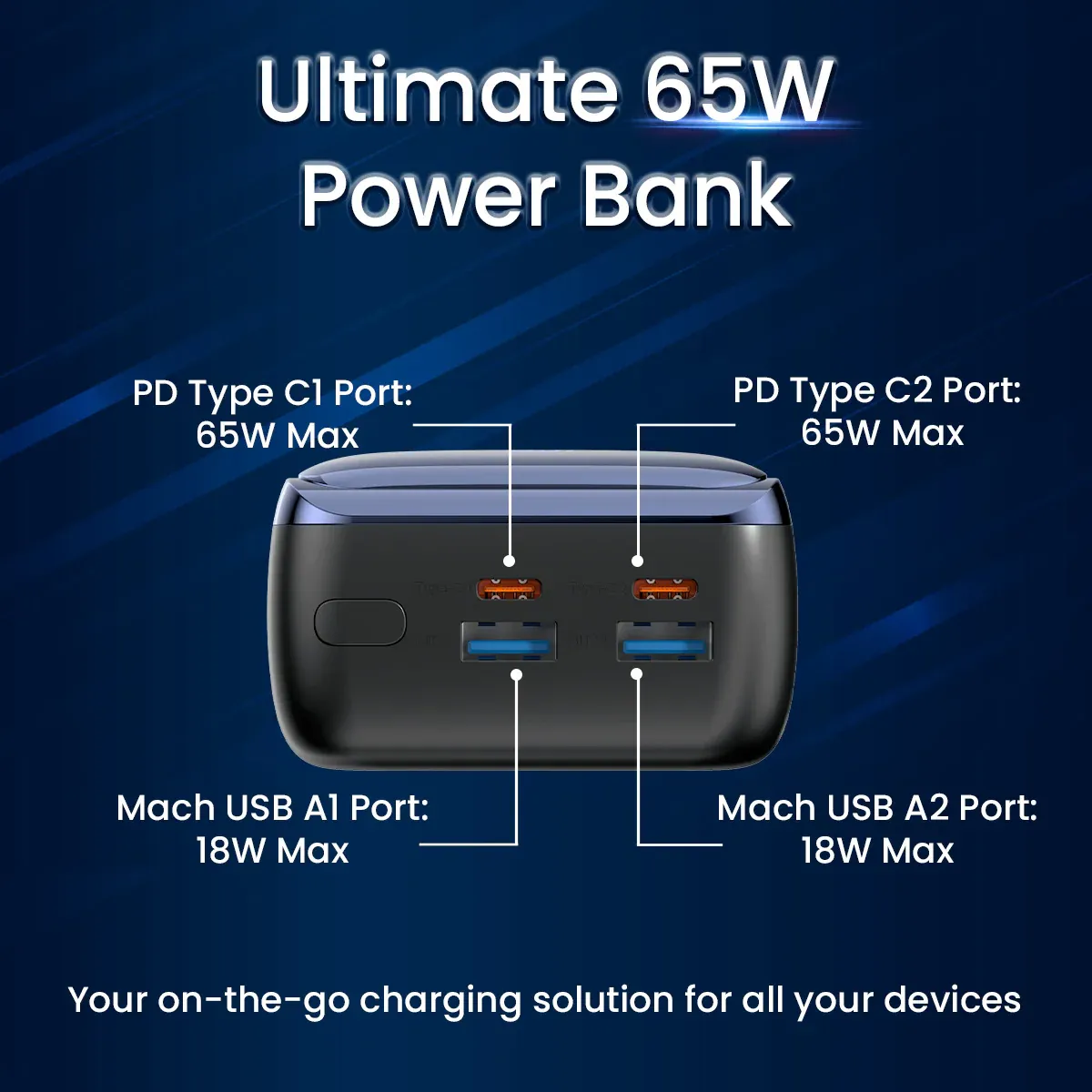 Portronics Ampbox 27K 27000 mAh 65W Power Bank (Black) overview 4