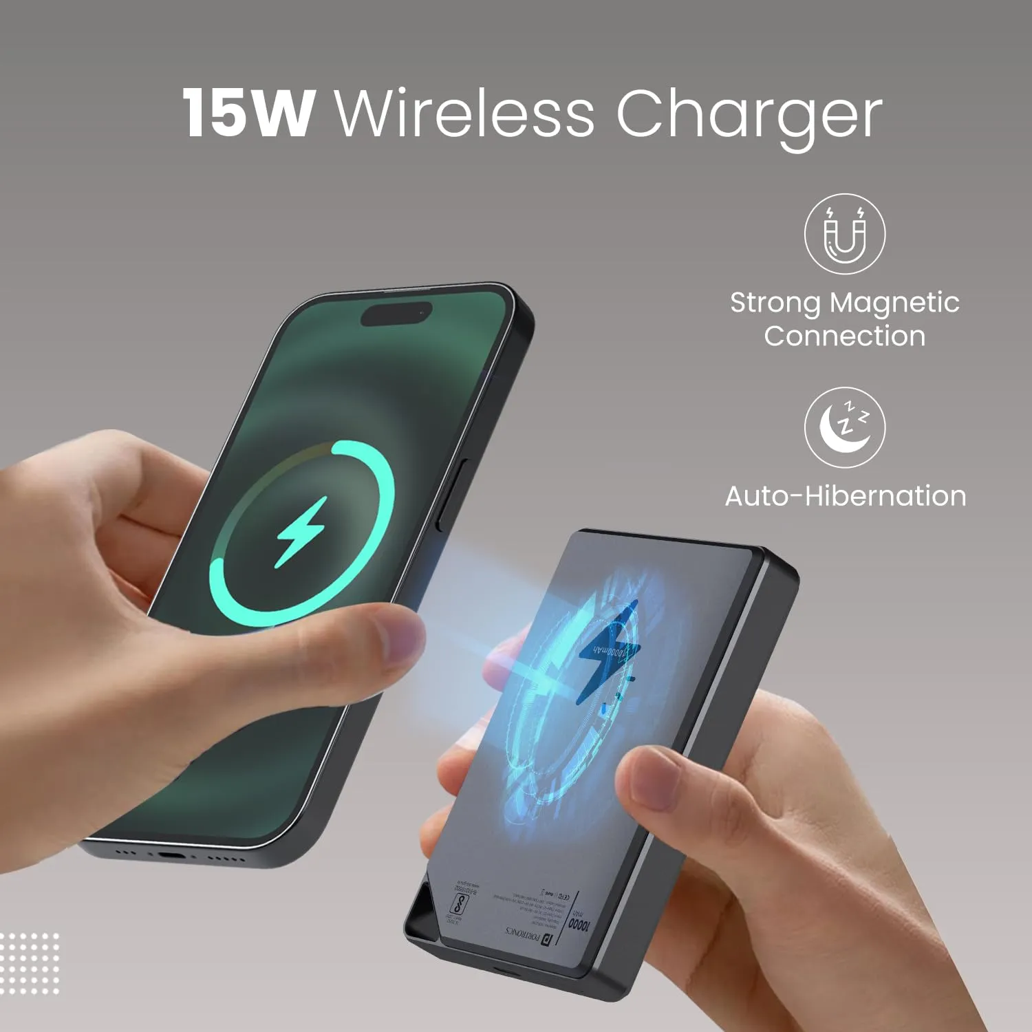 Portronics Boosty 10K 10000mAh 15W Wireless Magnetic Fast Charging Nano Powerbank overview 4