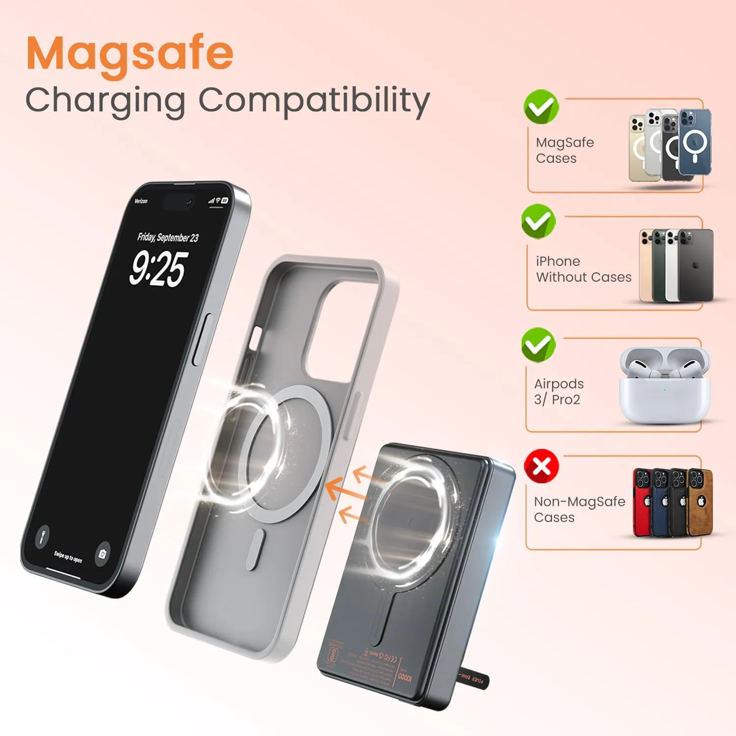 Portronics Chyro 10000mAh 15W Magnetic Wireless Fast Charging Powerbank (Black) overview 2