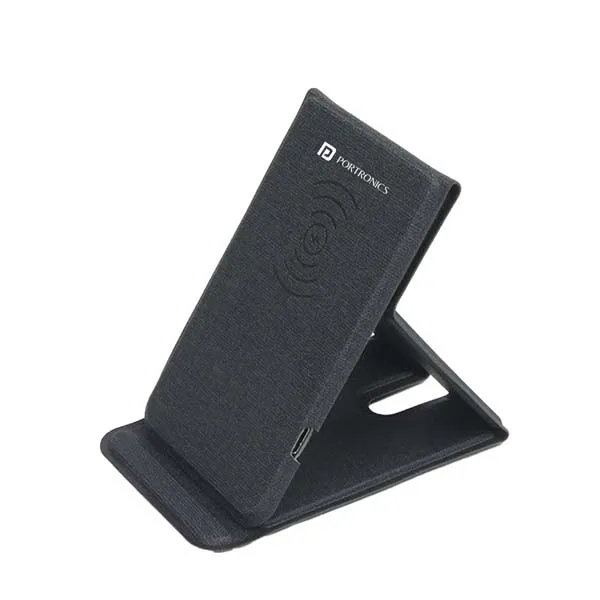 Portronics Freedom Fold 15W Foldable Wireless Charger (Grey)