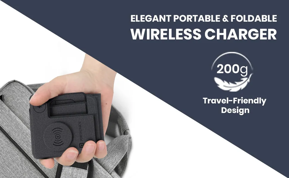 Portronics Freedom Fold 3 15W 3 in 1 Foldable MagSafe Compatible Wireless Charger overview 5