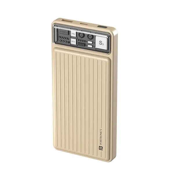 Portronics Luxcell 10K 10000 mAh Designer Power Bank (Ivory White)