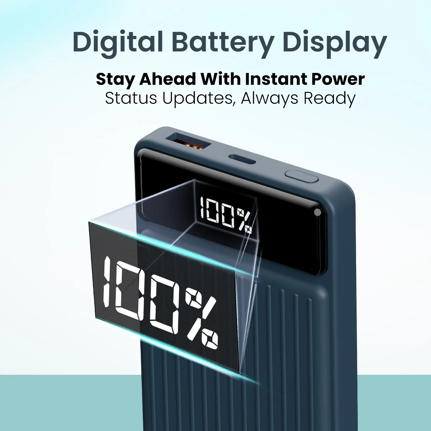 Portronics Luxcell B 10K 10000 mAh 22.5W Fast Charging Power Bank (Blue) overview 7