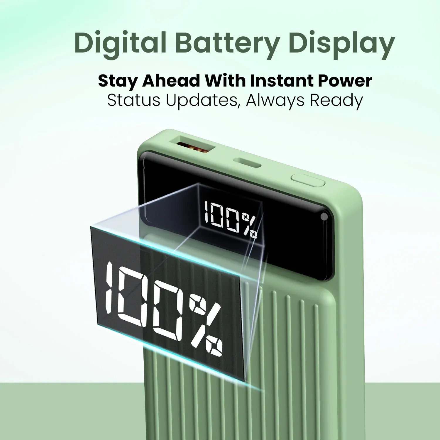 Portronics Luxcell B 10K 10000 mAh 22.5W Fast Charging Power Bank (Green) overview 7