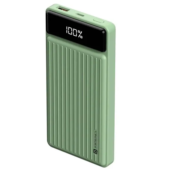 Portronics Luxcell B 10K 10000 mAh 22.5W Fast Charging Power Bank (Green)