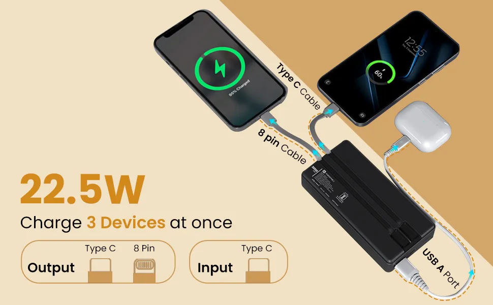Portronics Luxcell Bind 20k 20000mAh Powerbank overview 2
