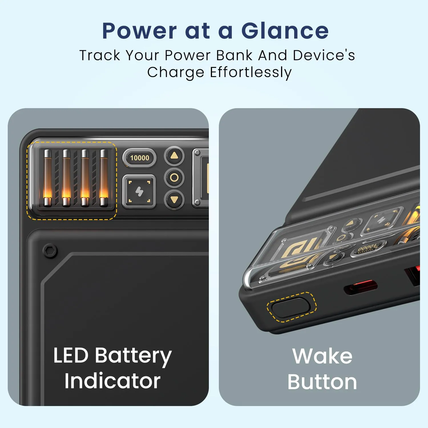 Portronics Luxcell C 10K 10000 mAh 22.5W Fast Charging Power Bank (Black) overview 3
