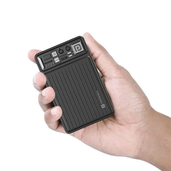 Portronics Luxcell Mini 10K Advanced 10000 mAh Nano Power Bank (Black)