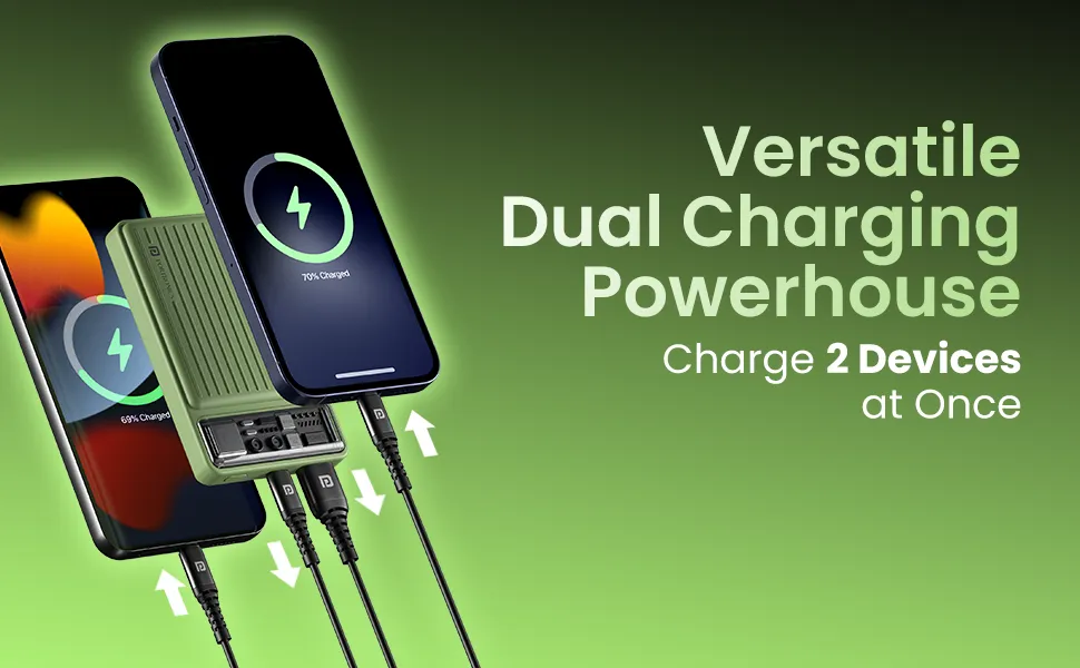 Portronics Luxcell Mini 10K Advanced 10000 mAh Nano Power Bank (Green) overview 3