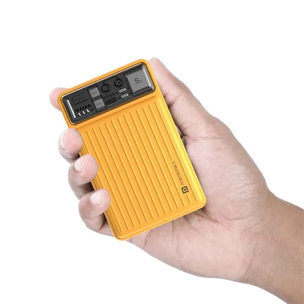 Portronics Luxcell Mini 10K Advanced 10000 mAh Nano Power Bank (Yellow)