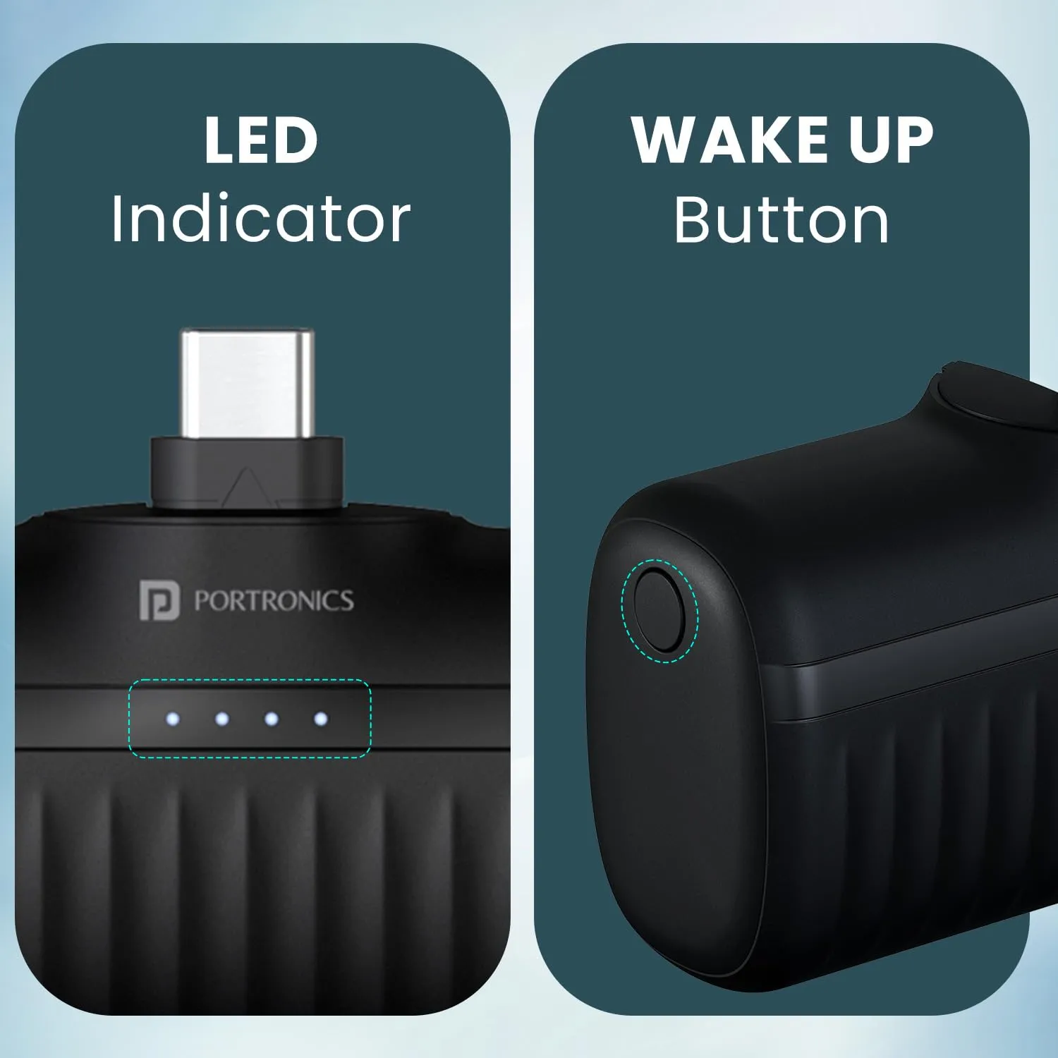 Portronics Power Pebble 5000mAh 20W Fast Charging Nano Powerbank (Black) overview 5