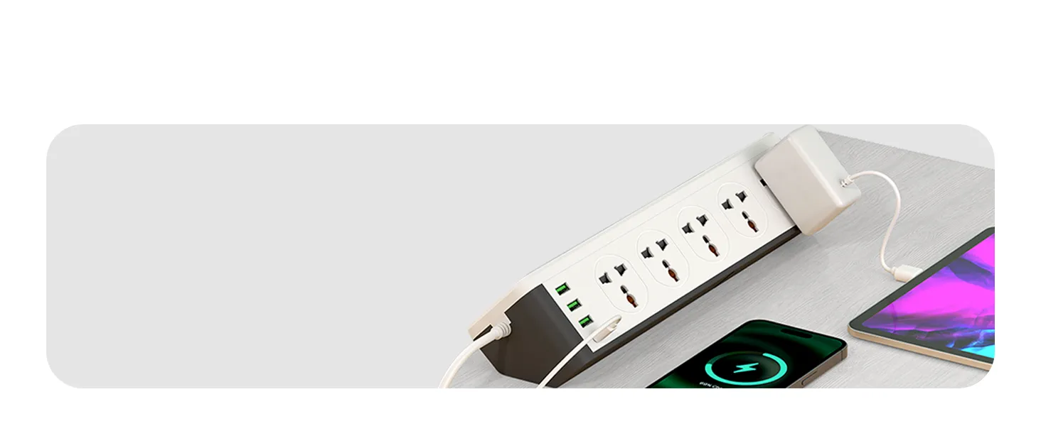 Portronics Power Plate 14 Extension Board with 10 Universal Sockets (White) overview 5