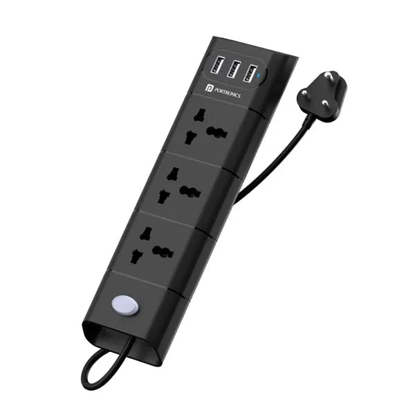 Portronics Power Plate II Extension Board (Black)