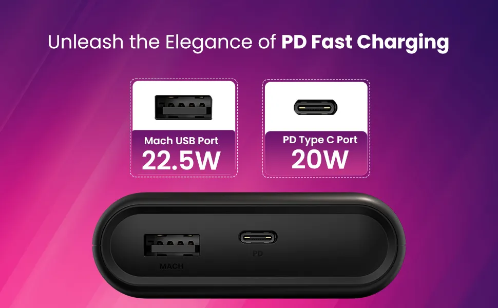 Portronics PowerPod 20K Advanced 20000 mAh Power Bank (Black) overview 3
