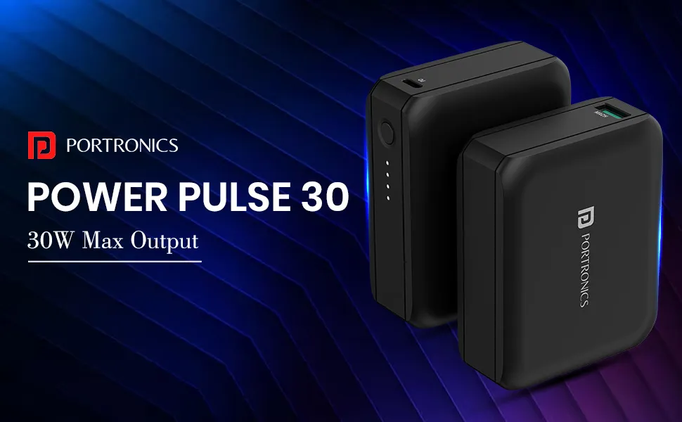 Portronics PowerPulse 30 Advanced 10000 mAh Nano Power Bank (Black) overview 1