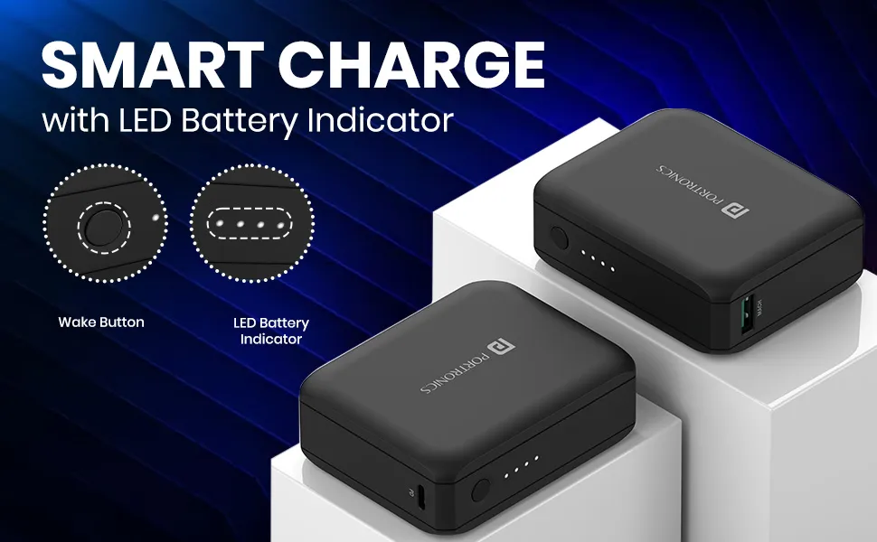 Portronics PowerPulse 30 Advanced 10000 mAh Nano Power Bank (Black) overview 2