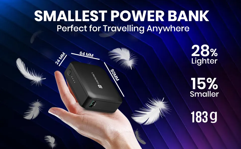 Portronics PowerPulse 30 Advanced 10000 mAh Nano Power Bank (Black) overview 5