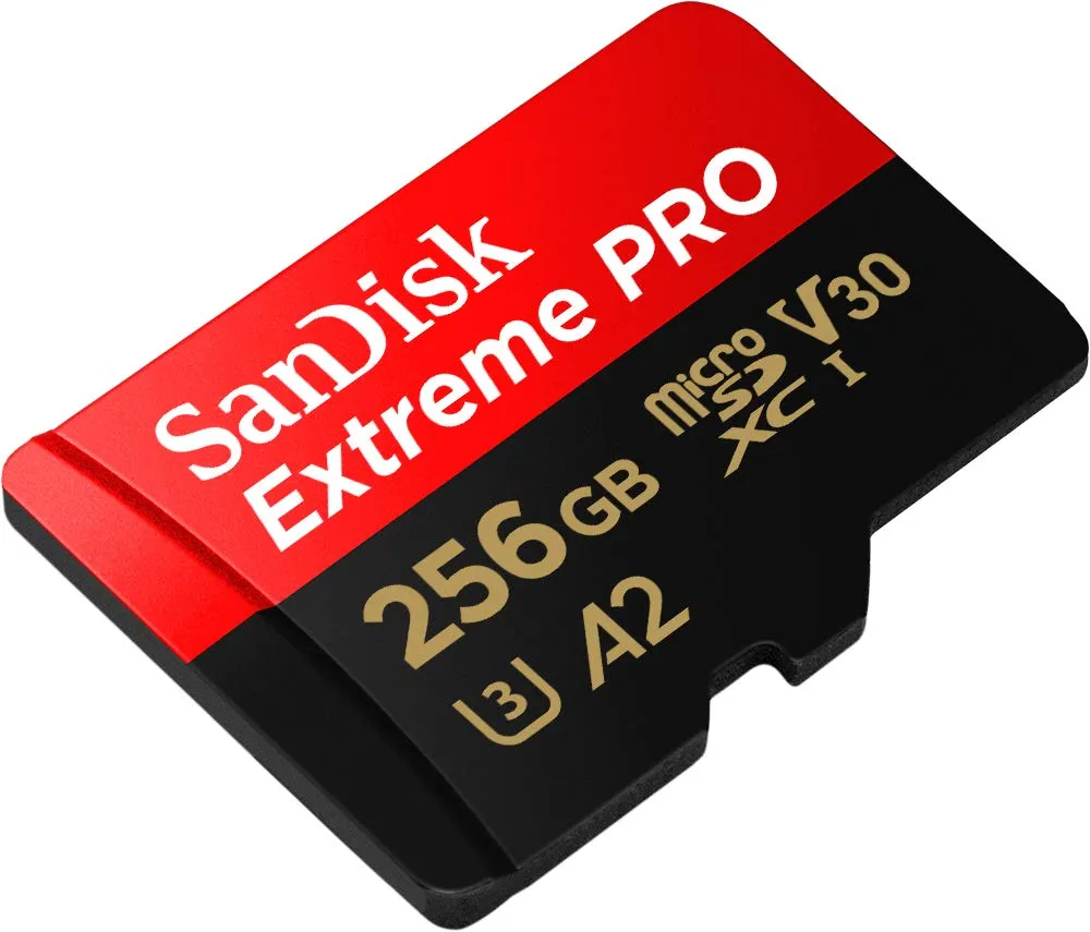 SanDisk Extreme Pro 256GB microSDXC UHS-I Memory Card With Adapter overview 1
