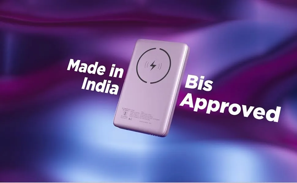 Stuffcool Alum 10000mAh Made in India Aluminium Metallic Magnetic Wireless Powerbank for iPhone 12/13/14/15 Series (Silver) overview 6