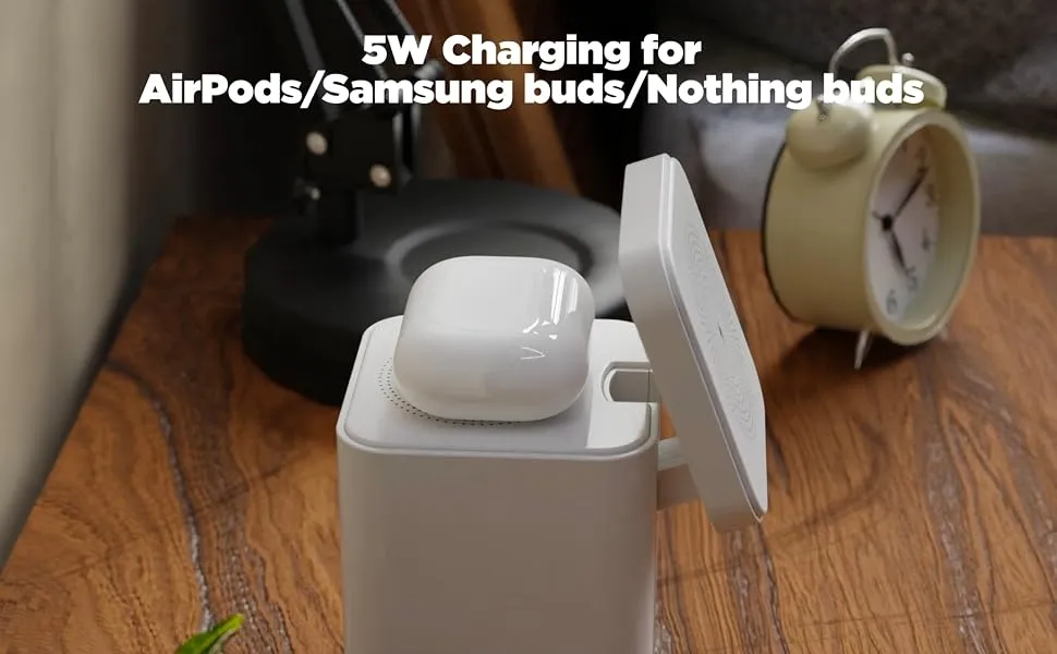 Stuffcool Magic 2 in 1 Magnetic Wireless Charging Station With Type C Ouput. overview 4