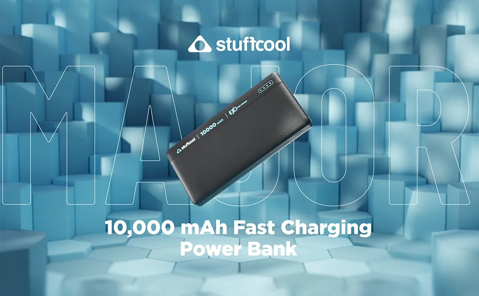 Stuffcool Major 10000mAh 20W Type C PD, 22.5W QC3.0 Type A Port Fast Charging Powerbank, Charges iPhones 50% in 30 mins, Supports Fast Charging for Galaxy, Pixel and Other Android Devices overview 1