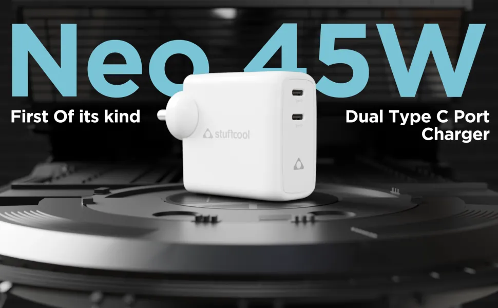 Stuffcool Neo 47W Dual Type C GaN Charger overview 1