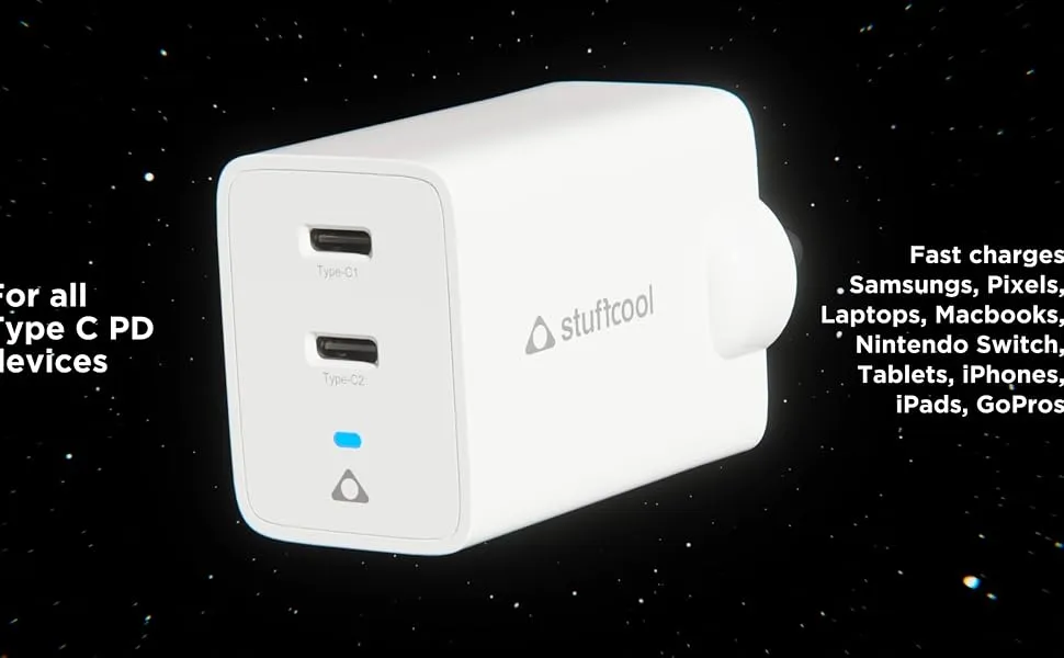 Stuffcool Neo 67W Dual Type C Port GaN Charger overview 3