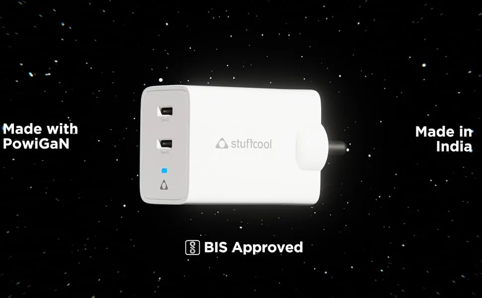 Stuffcool Neo 67W Dual Type C Port GaN Charger overview 5