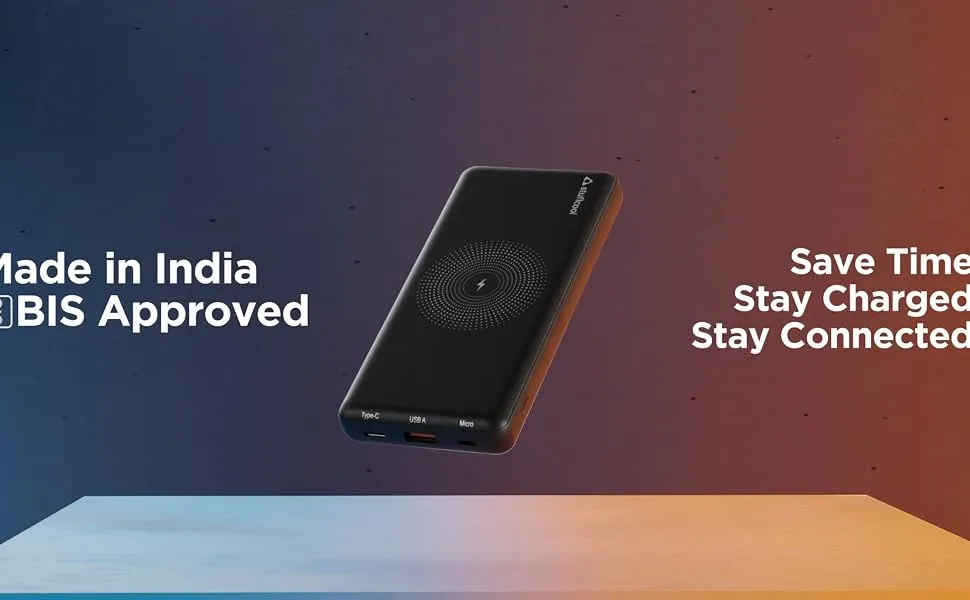 Stuffcool PB9036W 15W Wireless Powerbank with 20W PD Type C Charging overview 5