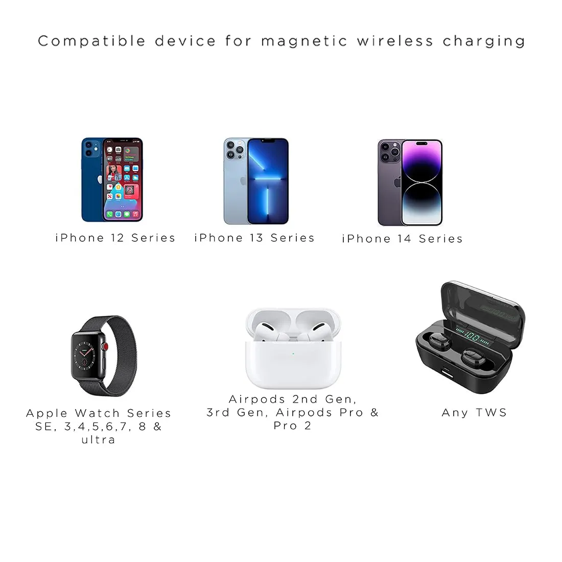 Stuffcool Rover Foldable 3 in 1 Magnetic Wireless Charging Station, Made with Anodised Aluminium, Perfect for iPhone 15/14/13/12 Series, Apple Watch, airpods, Includes 18W QC3.0 Wall Charger overview 3
