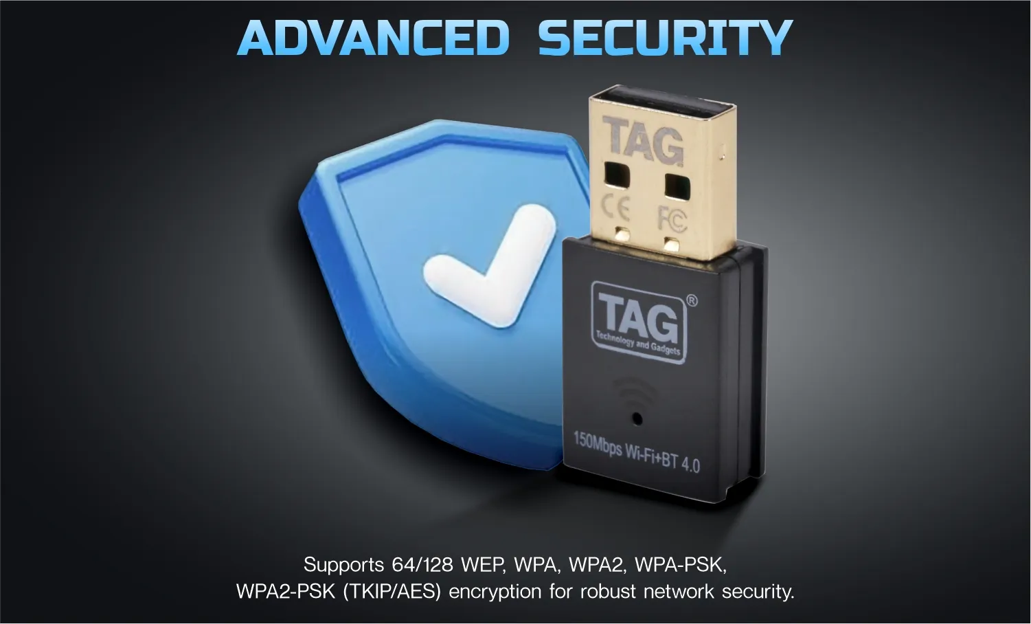 TAG NeoLink Dual Band 600Mbps WiFi & Bluetooth 4.2 USB Adapter 5GHz + 2.4GHz Wireless Dongle overview 4