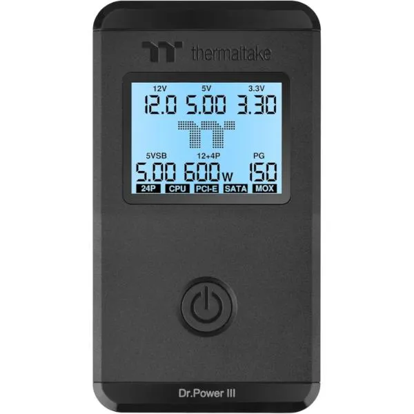 Thermaltake Dr. Power III ATX Power Supply Tester/Support up to ATX12V v3.1 with PCIe 12+4pin Connector/Voltage Output for +12V, +5V, +3.3V, and +5Vsb