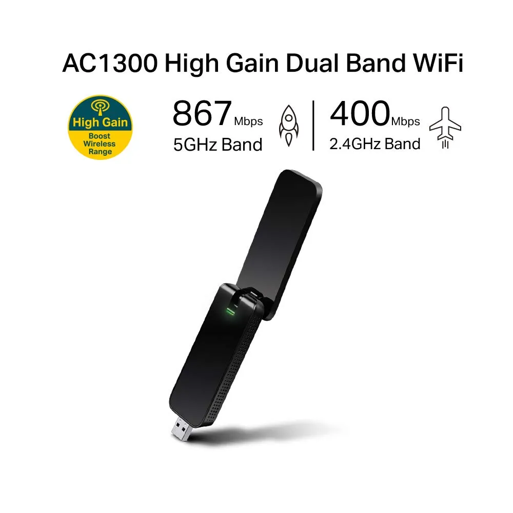 Tp-link Archer T4U AC1300 Wireless Dual Band USB Adapter overview 2