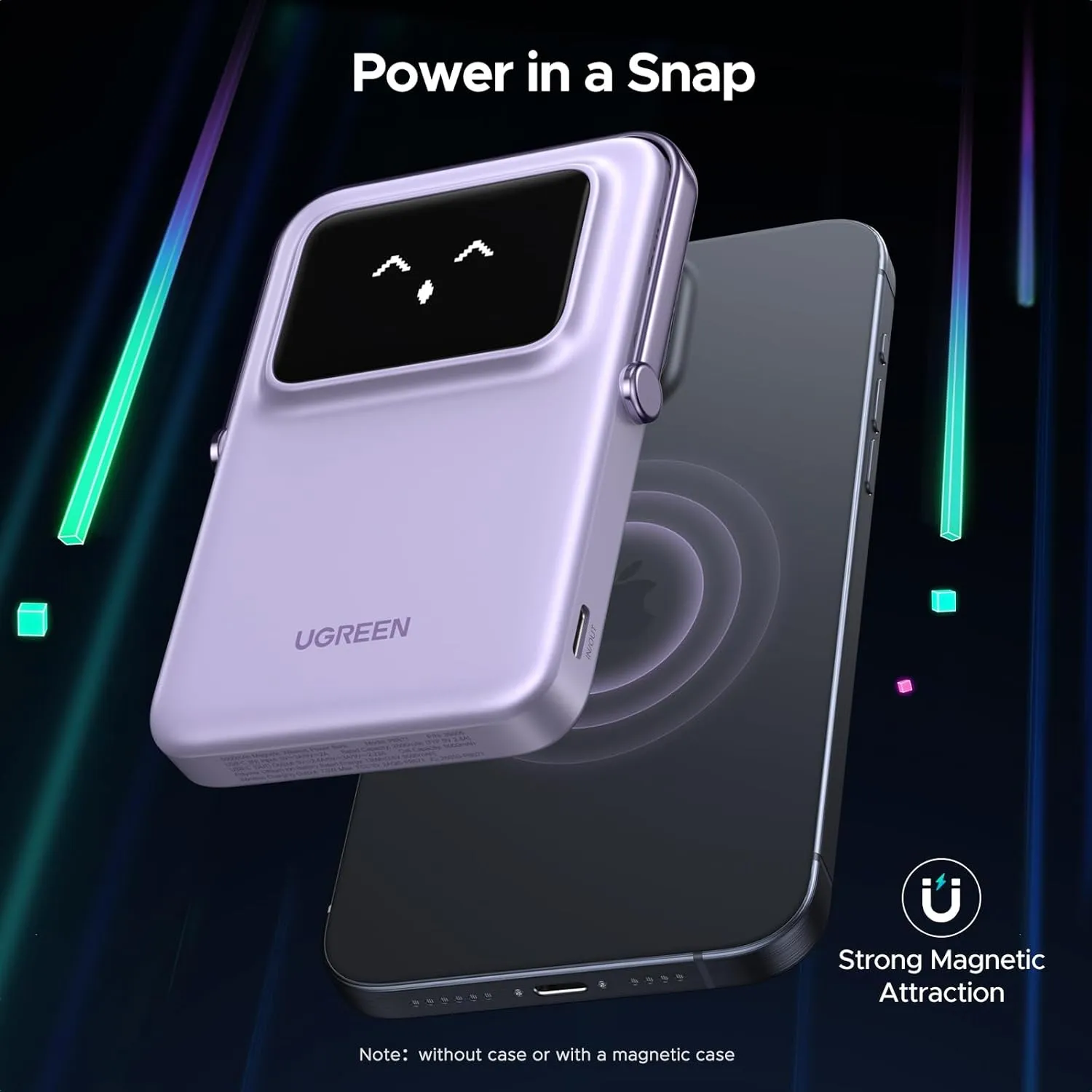 UGREEN PB571 5000mAh Uno Magsafe Power Bank Magnetic Portable Charger (Purple) overview 1