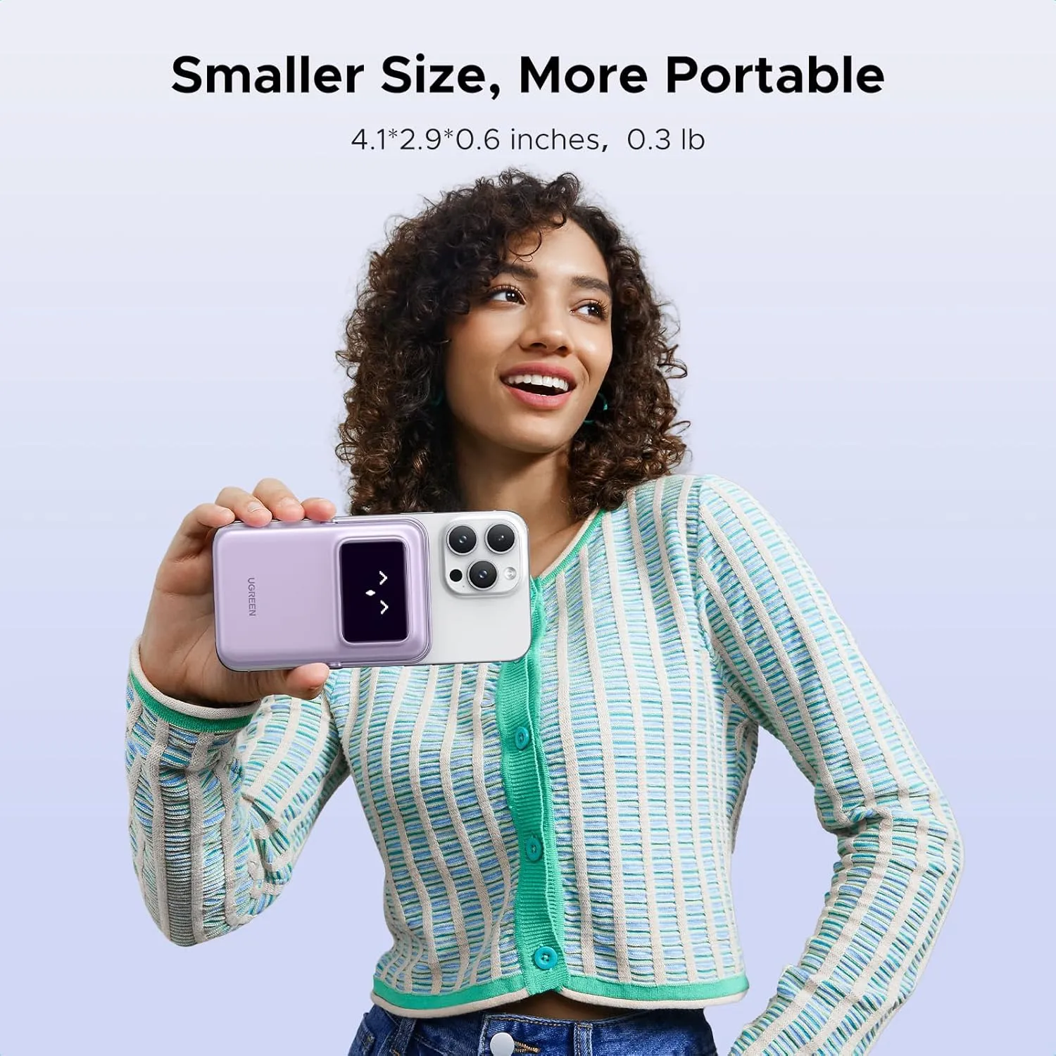 UGREEN PB571 5000mAh Uno Magsafe Power Bank Magnetic Portable Charger (Purple) overview 5