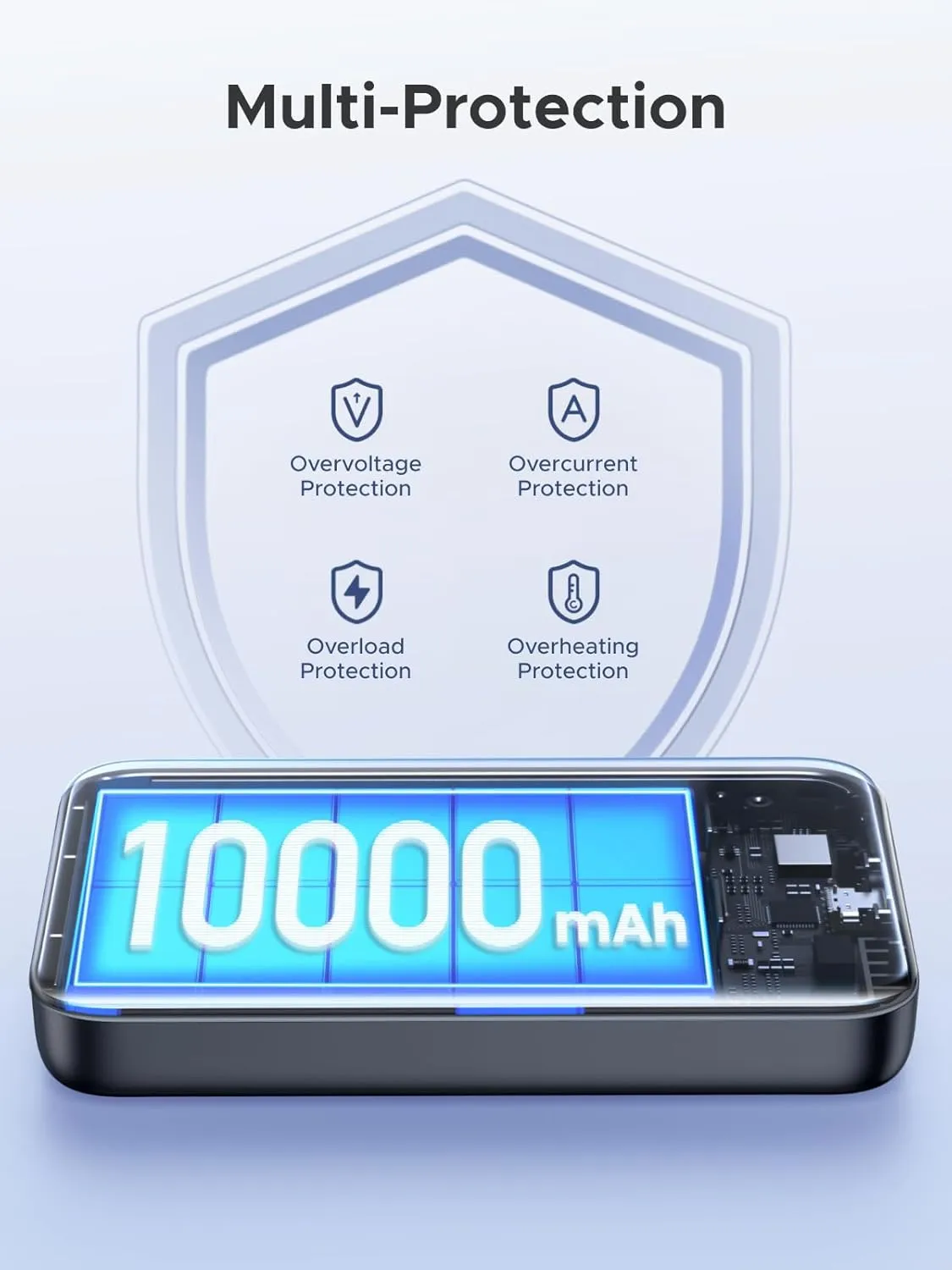 UGREEN Pb561 10000mAh Magnetic Wireless Power Bank (Black) overview 4