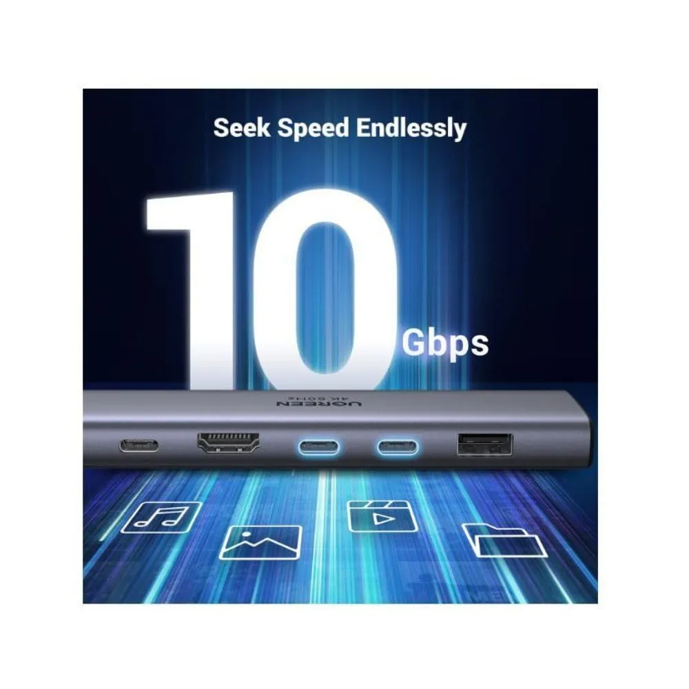 Ugreen 45521 7 in 1 USB-C Hub 4K HDMI Multiport Adapter with 100W PD (CM511) overview 3
