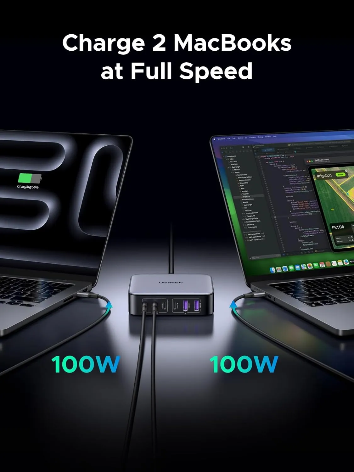 Ugreen Cd271 Nexode 200W 6-Port Gan Desktop Fast Charger overview 3