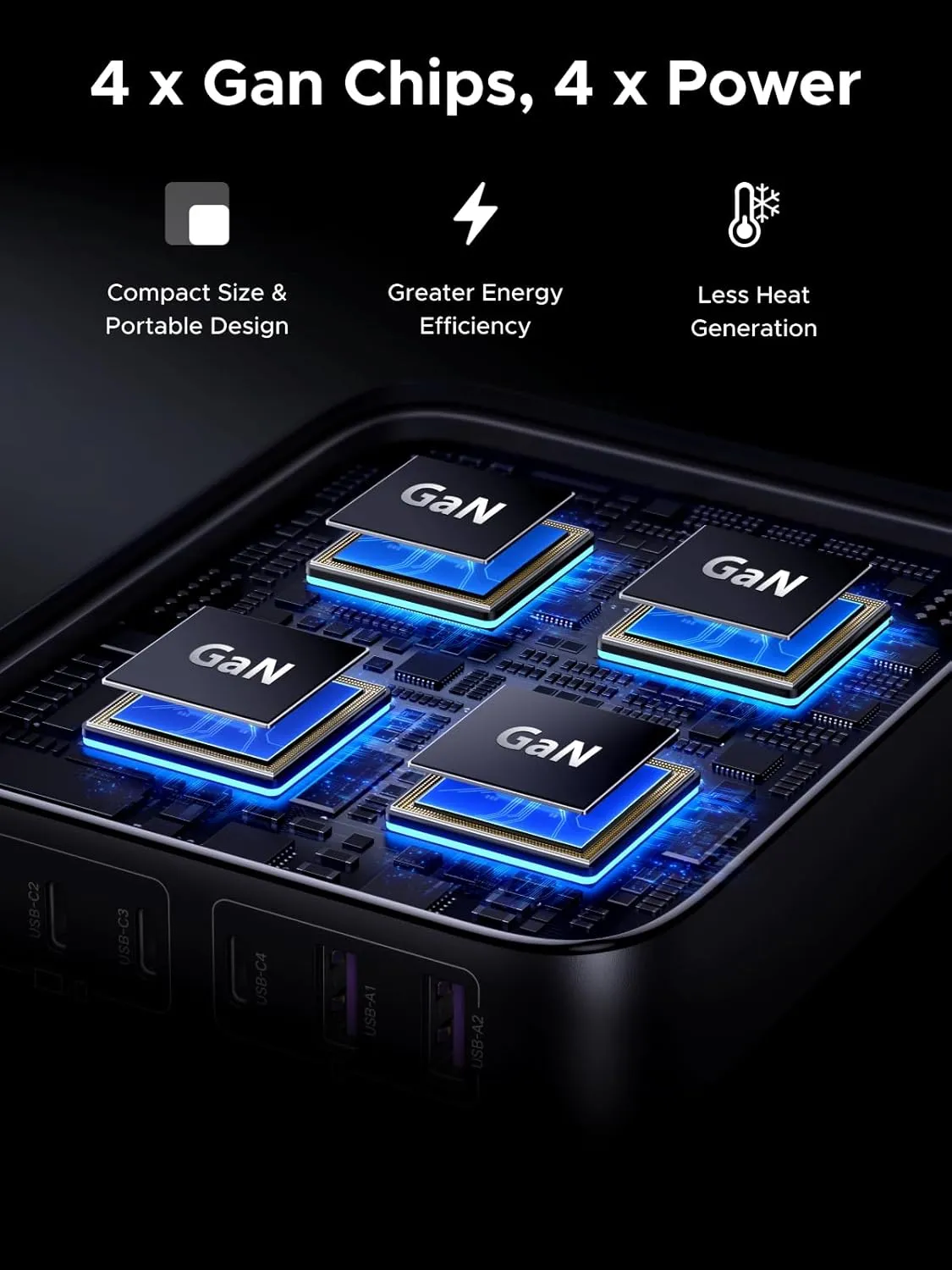 Ugreen Cd271 Nexode 200W 6-Port Gan Desktop Fast Charger overview 5